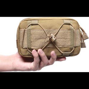 Tactical Molle Horizontal Admin Pouch Compact Nylon Tool Bag with Shoulder Strap